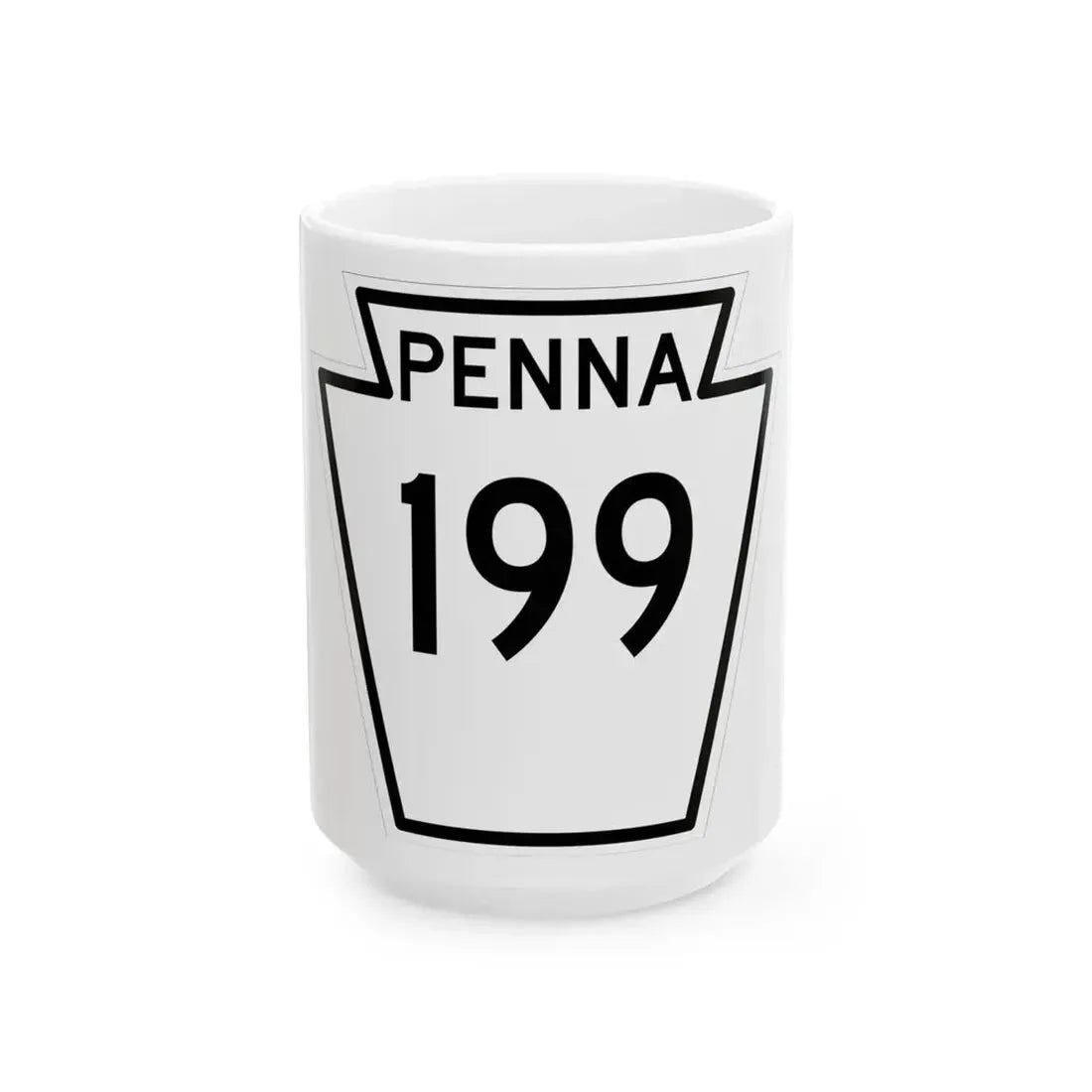 PA-199 1948 (Pennsylvania) (Road Sign) White Coffee Mug 15oz - Go Mug Yourself