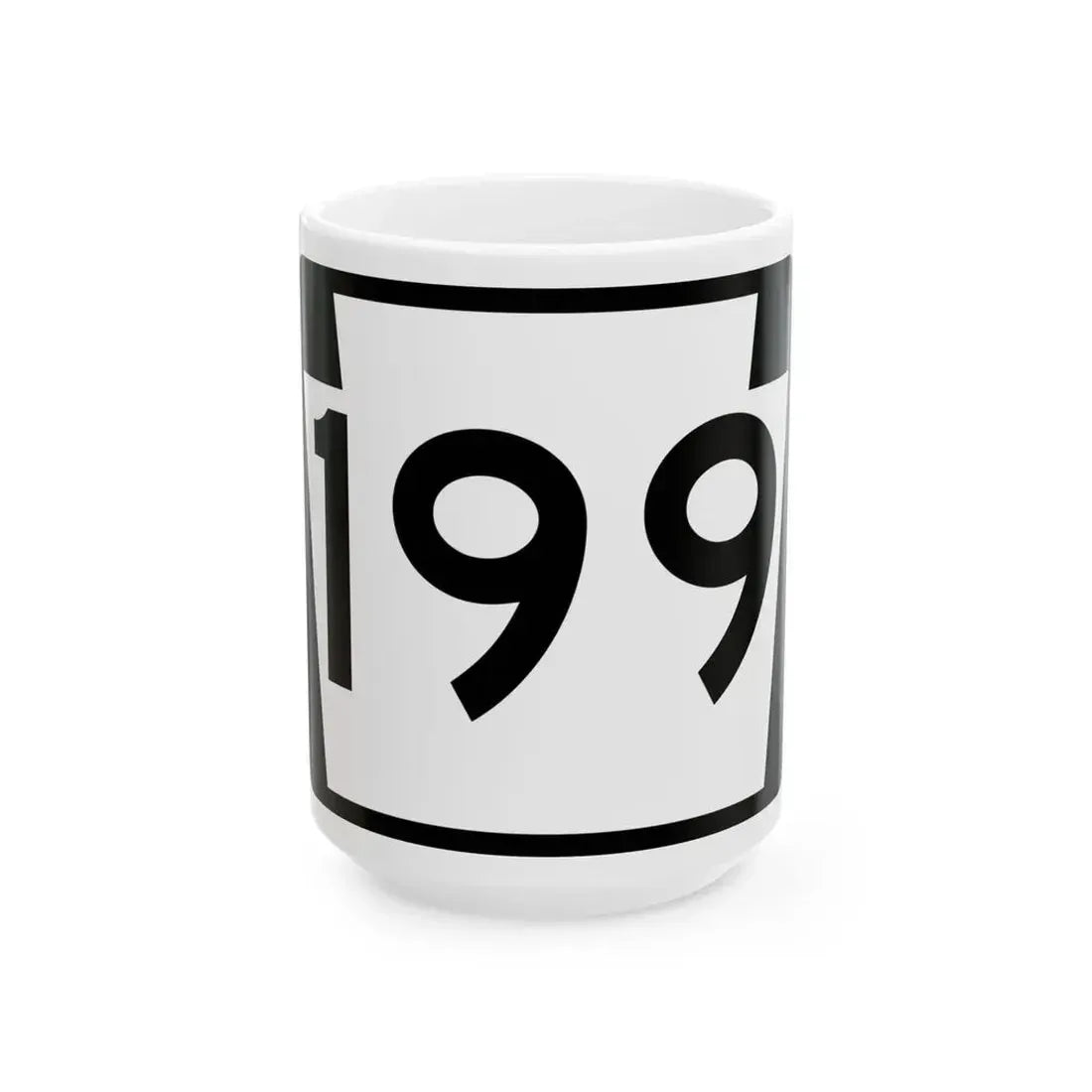 PA-199 (Pennsylvania) (Road Sign) White Coffee Mug 15oz - Go Mug Yourself