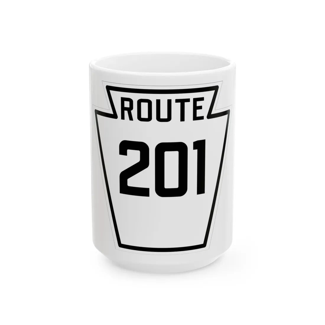 PA-201 1926 (Pennsylvania) (Road Sign) White Coffee Mug 15oz - Go Mug Yourself