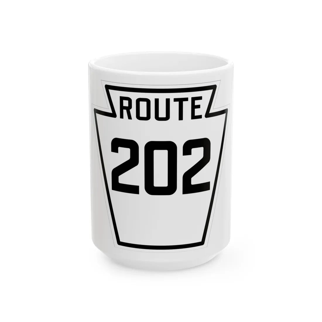 PA-202 1926 (Pennsylvania) (Road Sign) White Coffee Mug 15oz - Go Mug Yourself