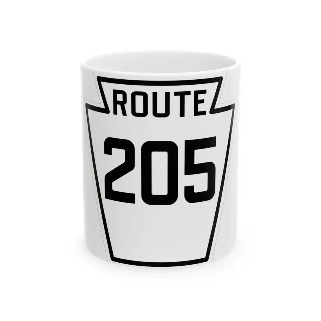 PA-205 1926 (Pennsylvania) (Road Sign) White Coffee Mug 11oz - Go Mug Yourself