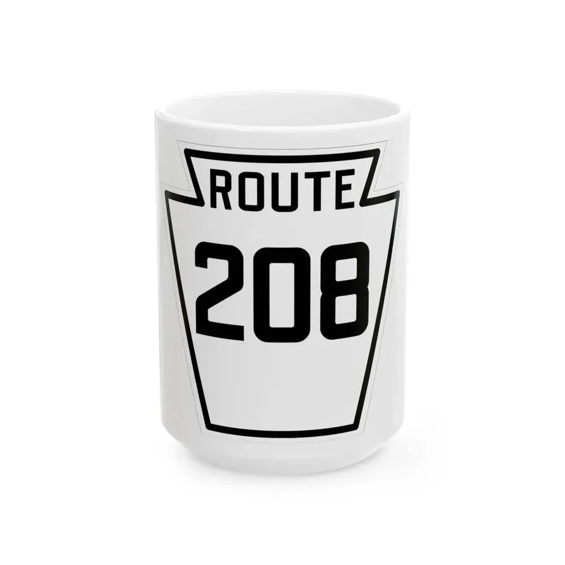 PA-208 1926 (Pennsylvania) (Road Sign) White Coffee Mug 15oz - Go Mug Yourself