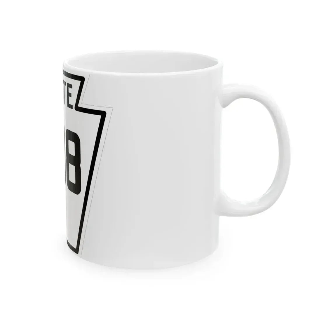 PA-208 1926 (Pennsylvania) (Road Sign) White Coffee Mug - Go Mug Yourself