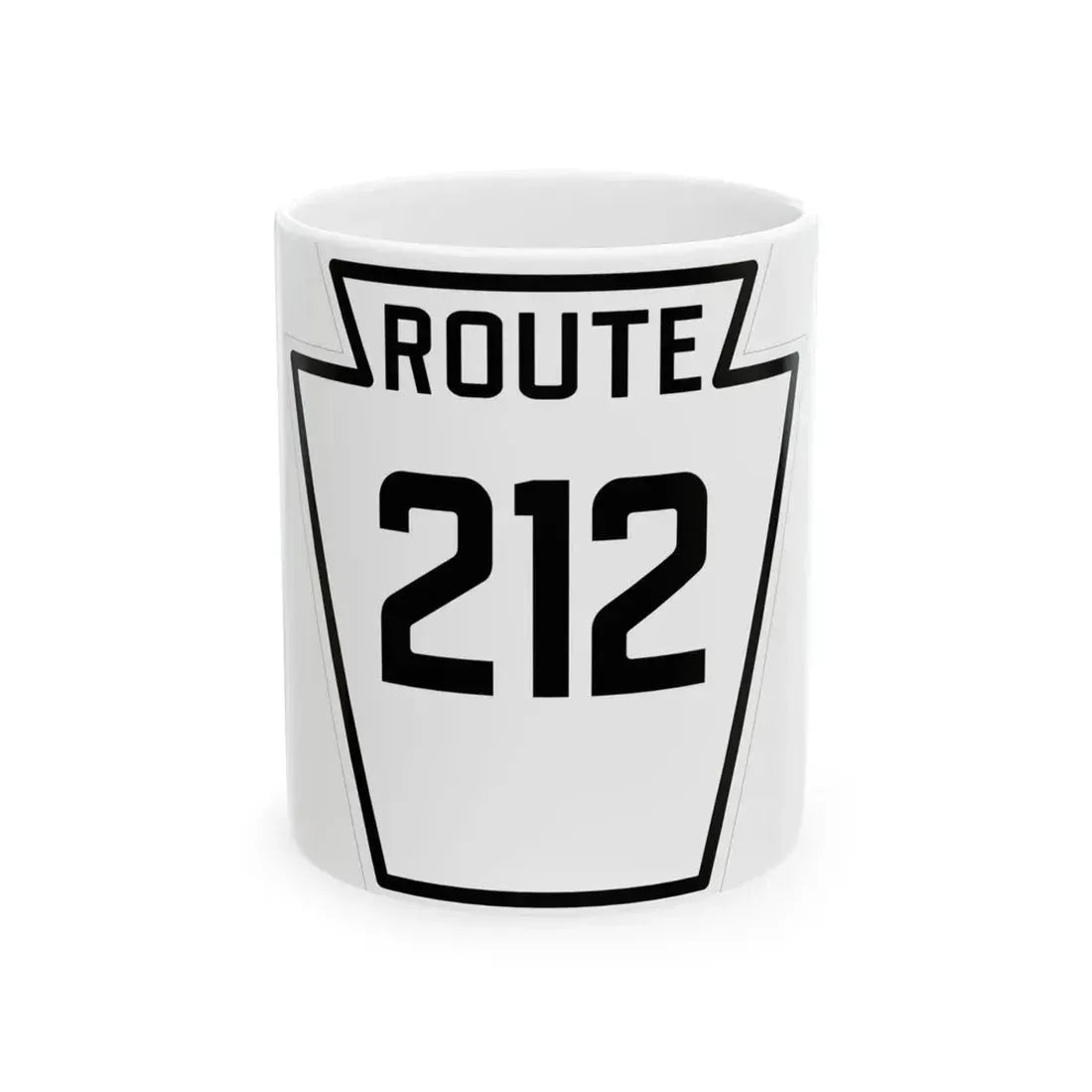 PA-212 1926 (Pennsylvania) (Road Sign) White Coffee Mug 11oz - Go Mug Yourself