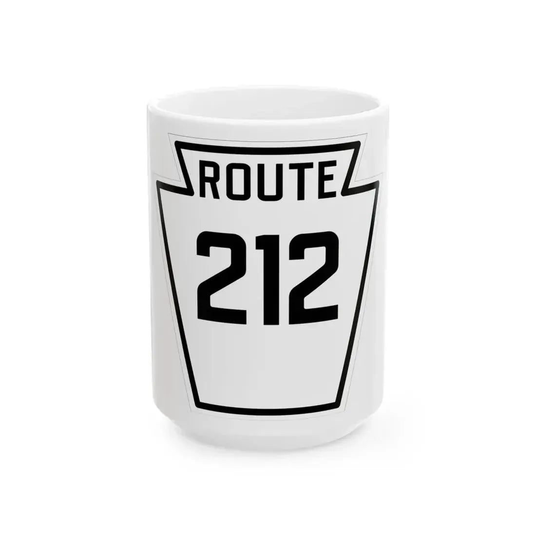 PA-212 1926 (Pennsylvania) (Road Sign) White Coffee Mug 15oz - Go Mug Yourself