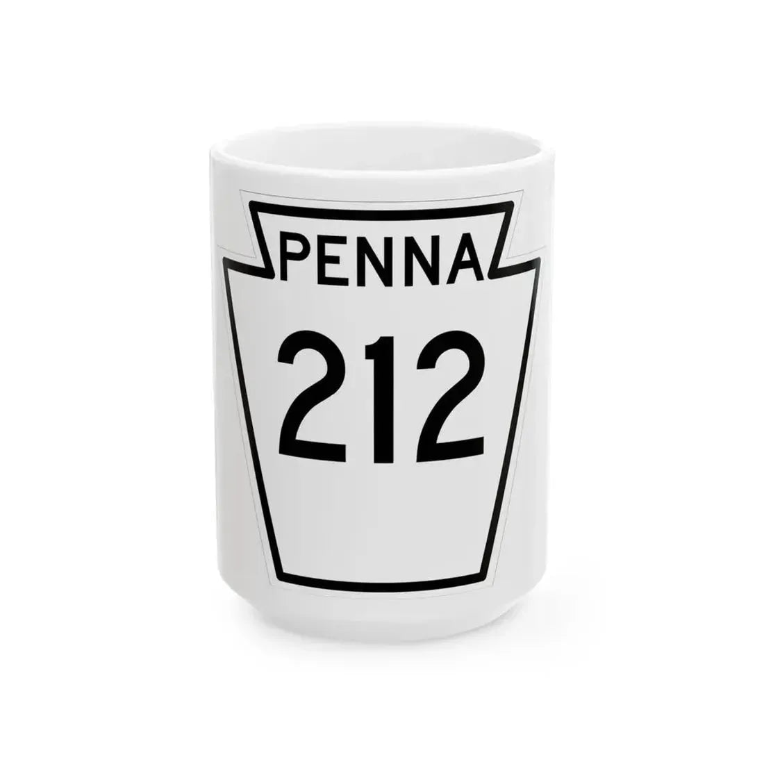PA-212 1948 (Pennsylvania) (Road Sign) White Coffee Mug 15oz - Go Mug Yourself