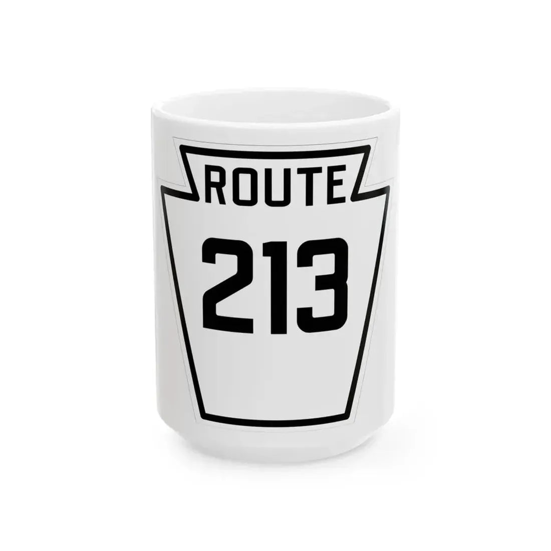 PA-213 1926 (Pennsylvania) (Road Sign) White Coffee Mug 15oz - Go Mug Yourself