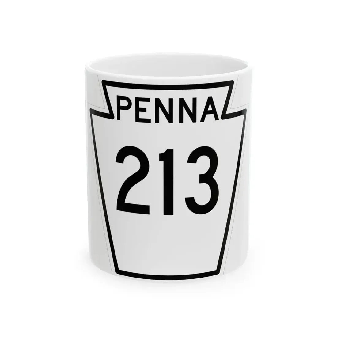 PA-213 1948 (Pennsylvania) (Road Sign) White Coffee Mug 11oz - Go Mug Yourself
