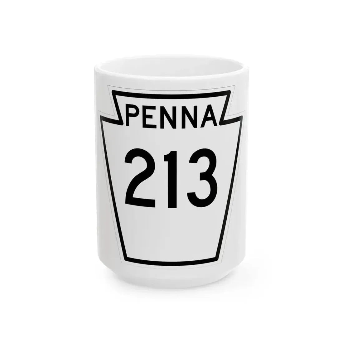 PA-213 1948 (Pennsylvania) (Road Sign) White Coffee Mug 15oz - Go Mug Yourself