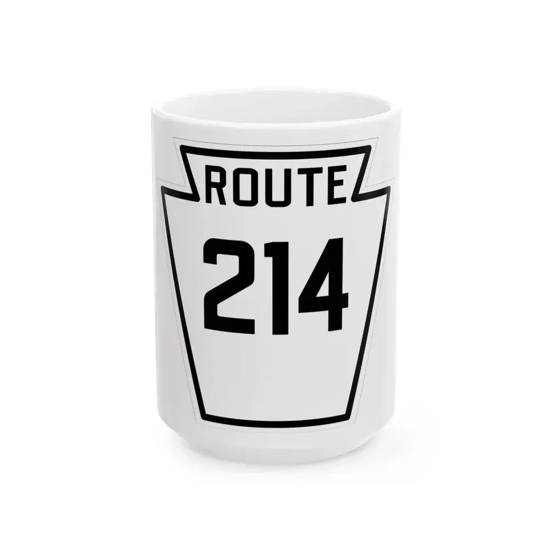 PA-214 1926 (Pennsylvania) (Road Sign) White Coffee Mug 15oz - Go Mug Yourself
