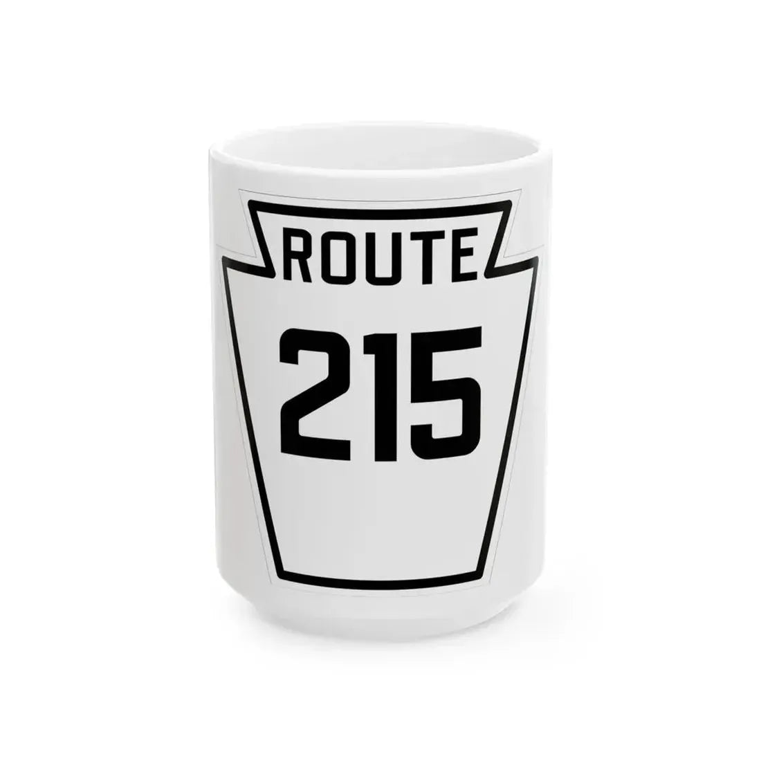 PA-215 1926 (Pennsylvania) (Road Sign) White Coffee Mug 15oz - Go Mug Yourself