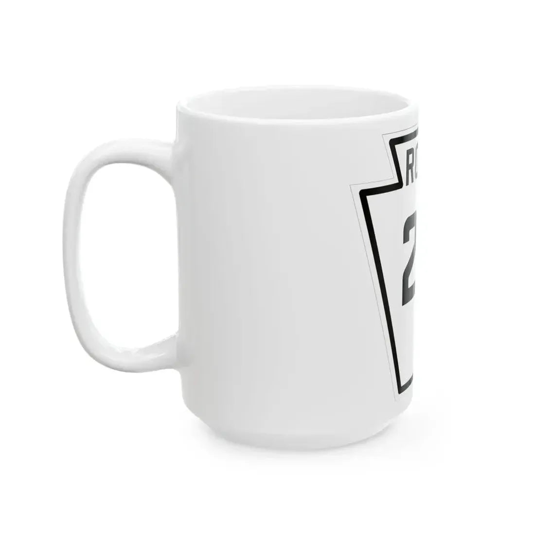PA-215 1926 (Pennsylvania) (Road Sign) White Coffee Mug - Go Mug Yourself