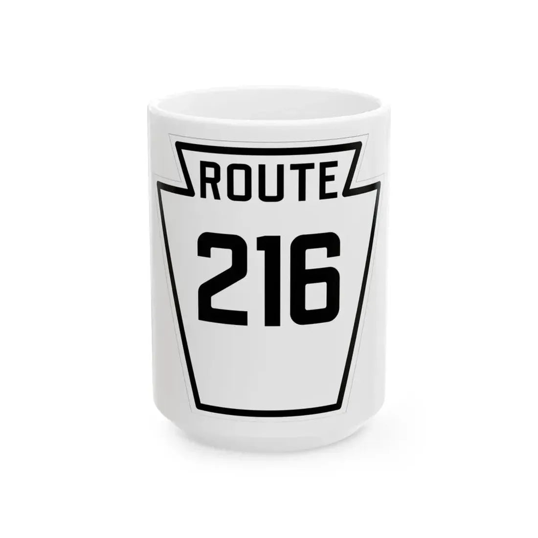 PA-216 1926 (Pennsylvania) (Road Sign) White Coffee Mug 15oz - Go Mug Yourself