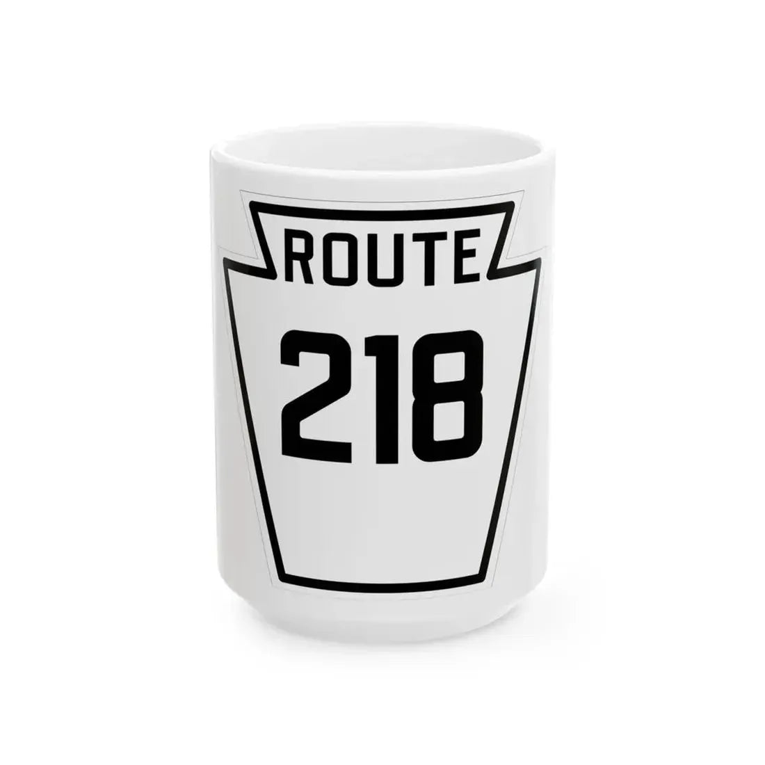 PA-218 1926 (Pennsylvania) (Road Sign) White Coffee Mug 15oz - Go Mug Yourself