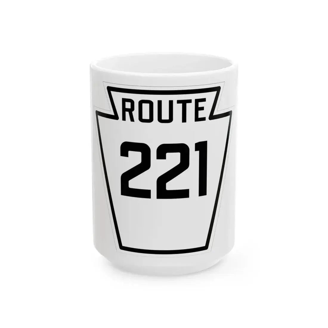 PA-221 1926 (Pennsylvania) (Road Sign) White Coffee Mug 15oz - Go Mug Yourself