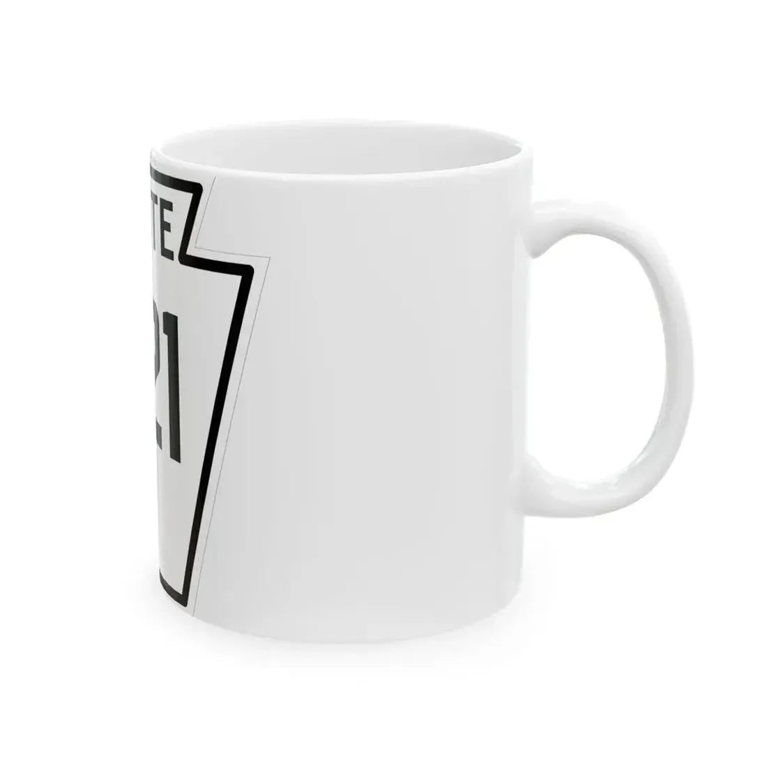 PA-221 1926 (Pennsylvania) (Road Sign) White Coffee Mug - Go Mug Yourself