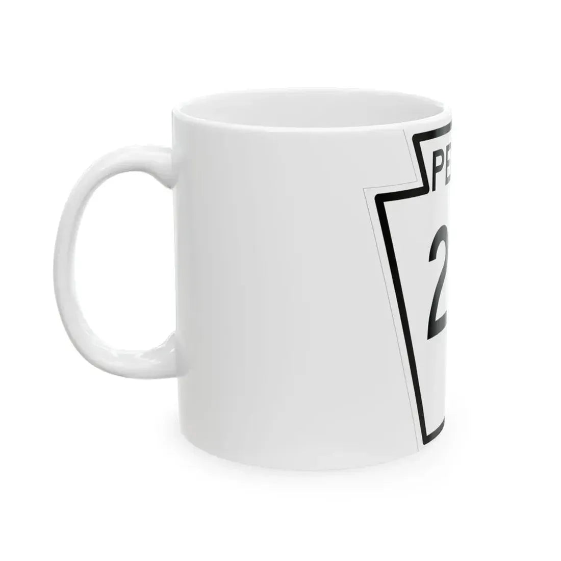 PA-221 1948 (Pennsylvania) (Road Sign) White Coffee Mug - Go Mug Yourself
