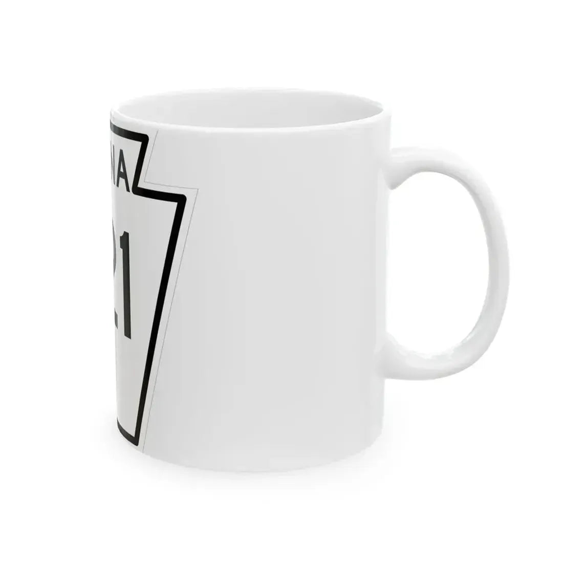 PA-221 1948 (Pennsylvania) (Road Sign) White Coffee Mug - Go Mug Yourself