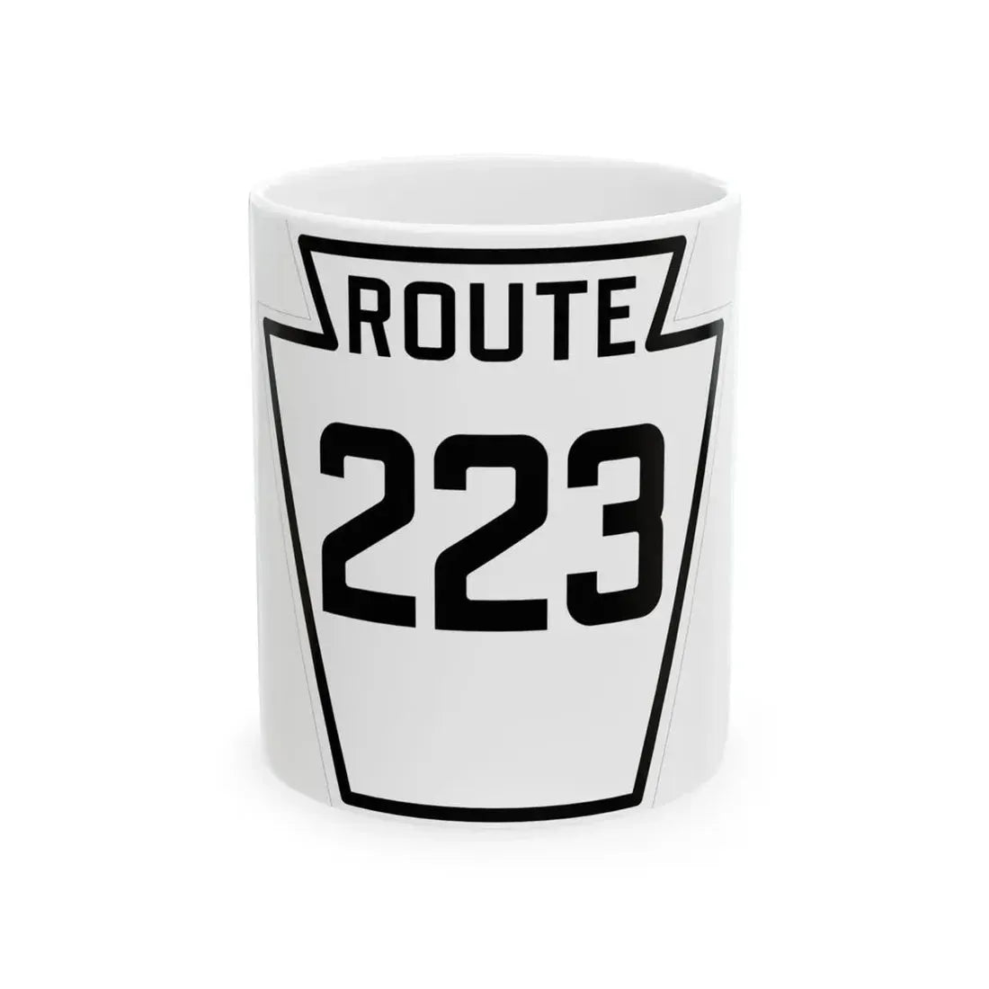 PA-223 1926 (Pennsylvania) (Road Sign) White Coffee Mug 11oz - Go Mug Yourself