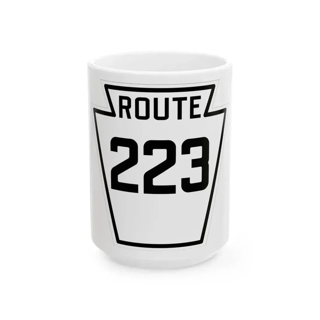 PA-223 1926 (Pennsylvania) (Road Sign) White Coffee Mug 15oz - Go Mug Yourself