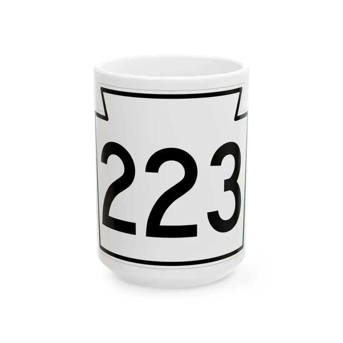 PA-223 1962 (Pennsylvania) (Road Sign) White Coffee Mug 15oz - Go Mug Yourself