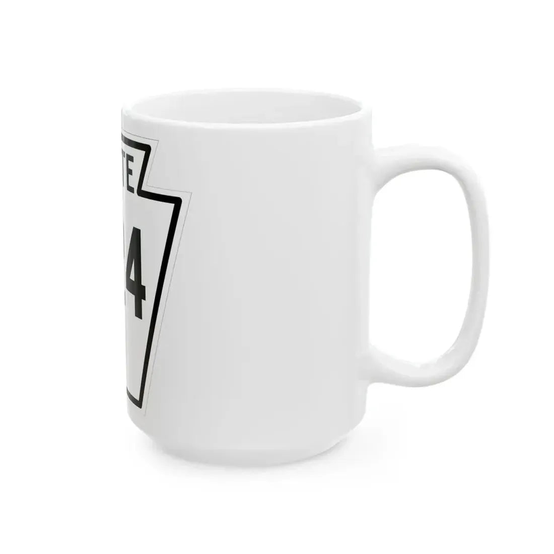 PA-224 1926 (Pennsylvania) (Road Sign) White Coffee Mug - Go Mug Yourself