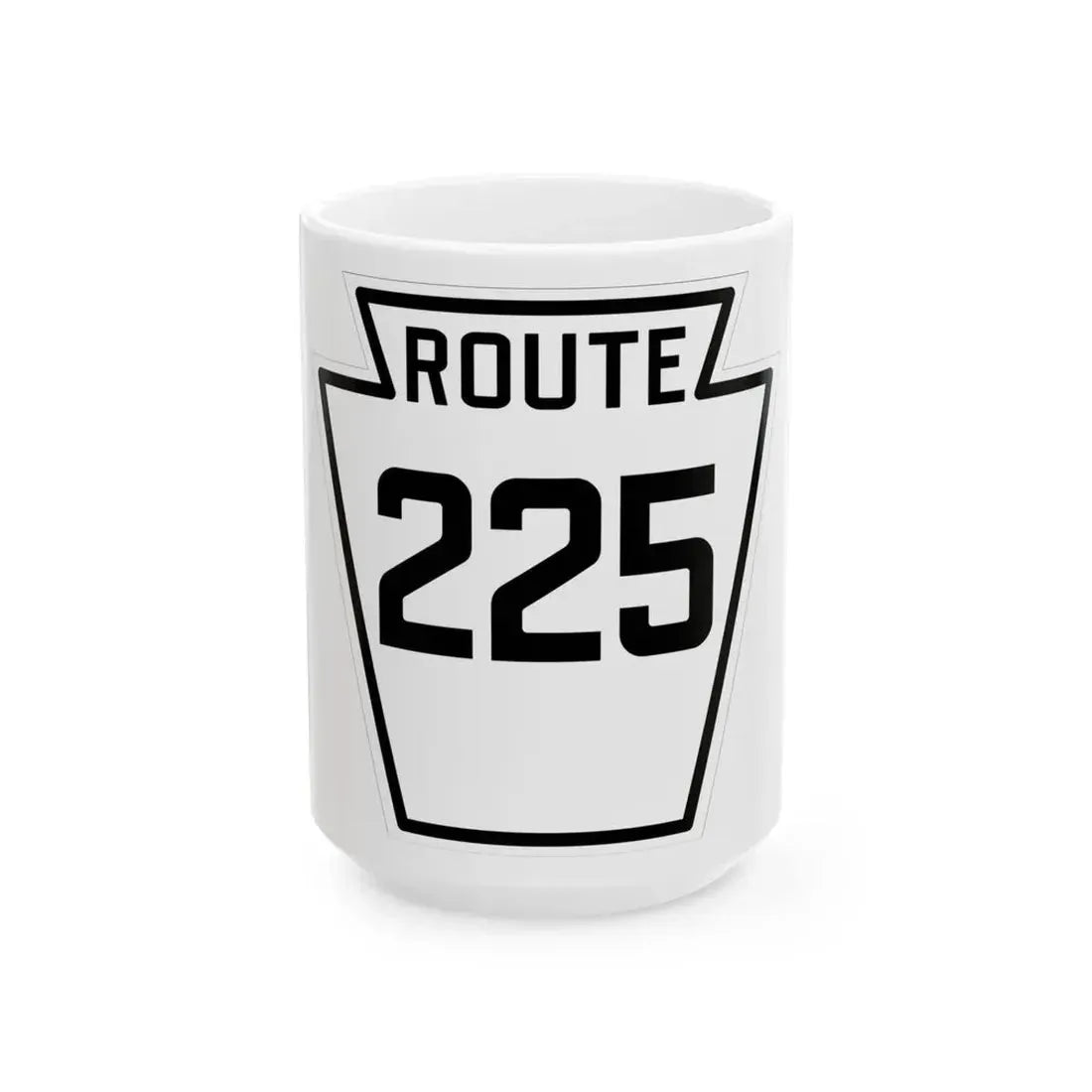 PA-225 1926 (Pennsylvania) (Road Sign) White Coffee Mug 15oz - Go Mug Yourself