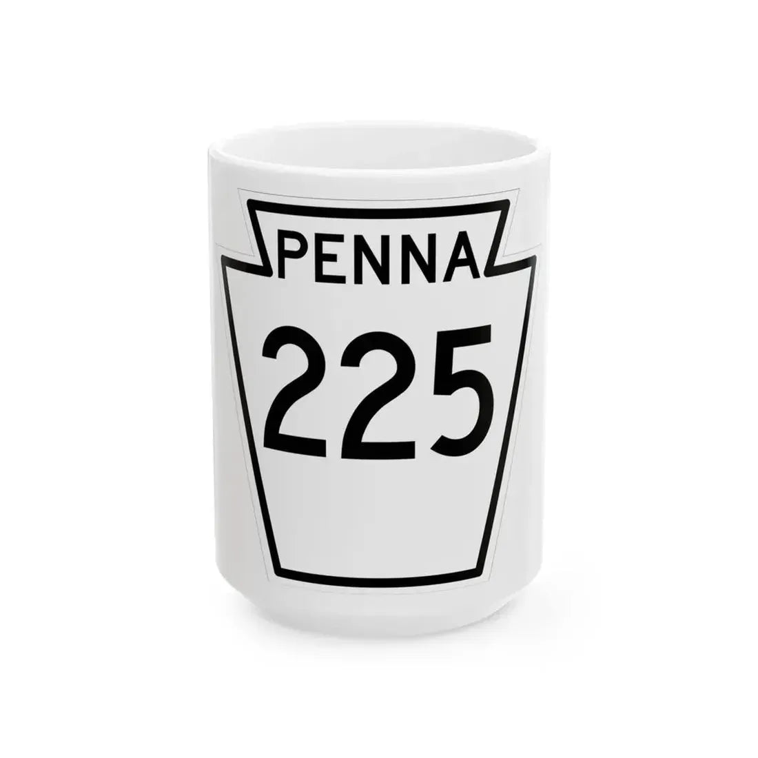 PA-225 1948 (Pennsylvania) (Road Sign) White Coffee Mug 15oz - Go Mug Yourself