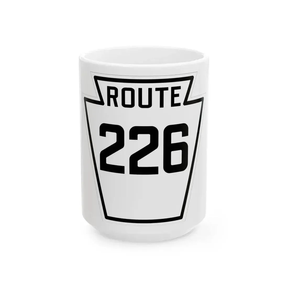 PA-226 1926 (Pennsylvania) (Road Sign) White Coffee Mug 15oz - Go Mug Yourself