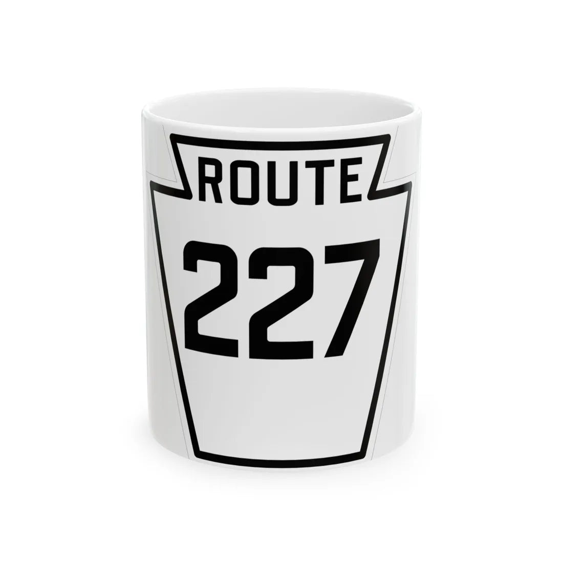 PA-227 1926 (Pennsylvania) (Road Sign) White Coffee Mug 11oz - Go Mug Yourself