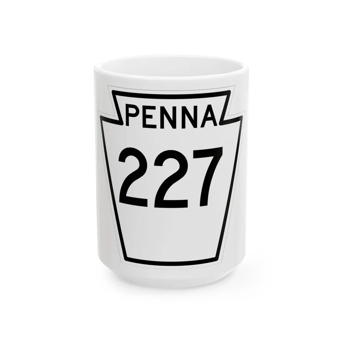 PA-227 1948 (Pennsylvania) (Road Sign) White Coffee Mug 15oz - Go Mug Yourself