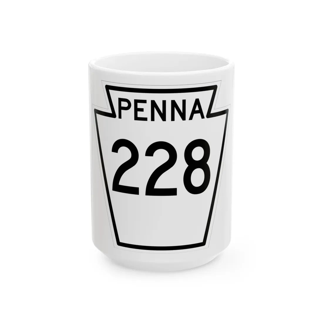 PA-228 1948 (Pennsylvania) (Road Sign) White Coffee Mug 15oz - Go Mug Yourself