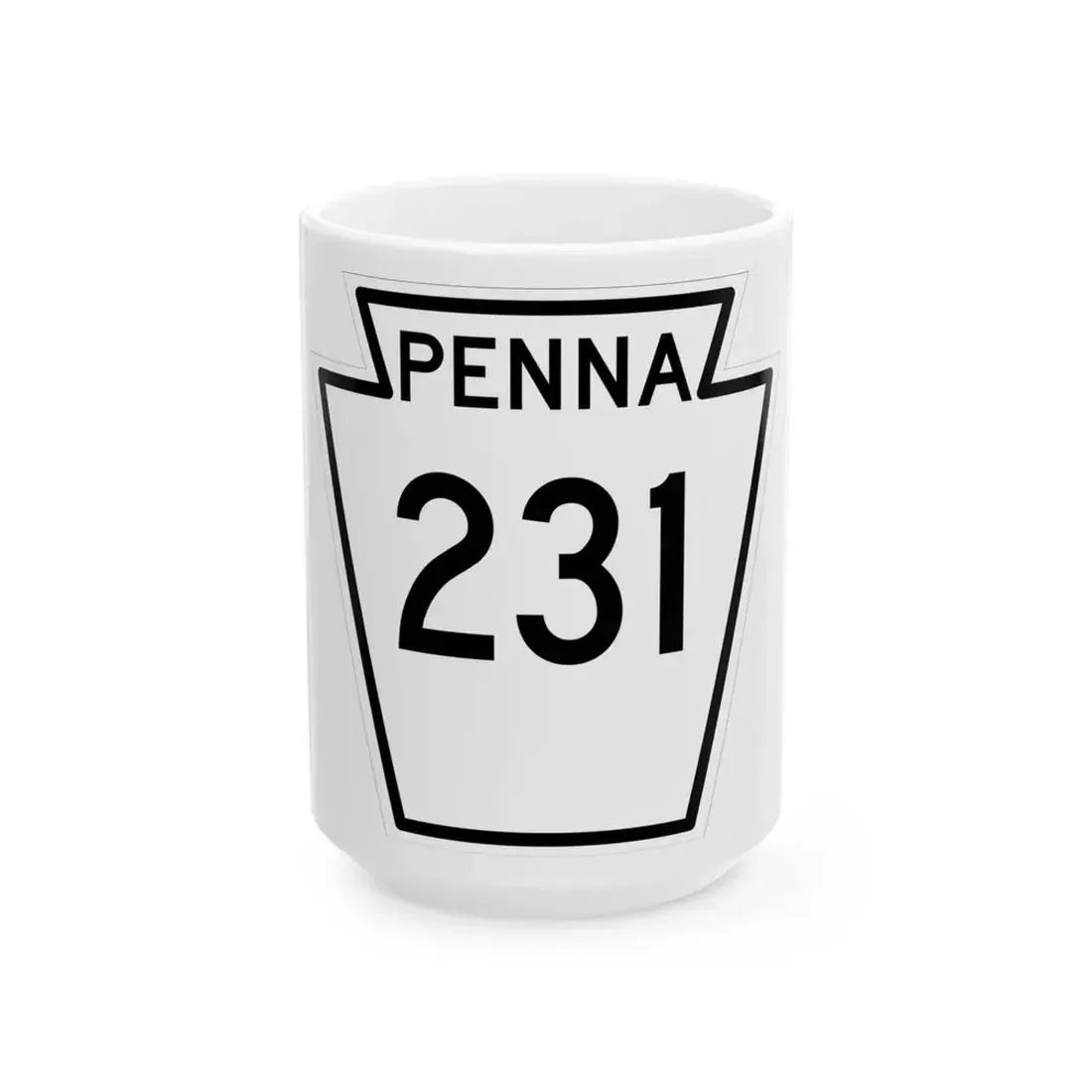 PA-231 1948 (Pennsylvania) (Road Sign) White Coffee Mug 15oz - Go Mug Yourself