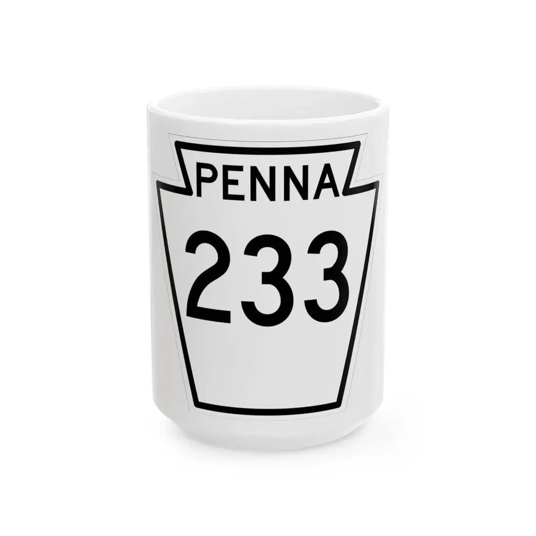 PA-233 1948 (Pennsylvania) (Road Sign) White Coffee Mug 15oz - Go Mug Yourself