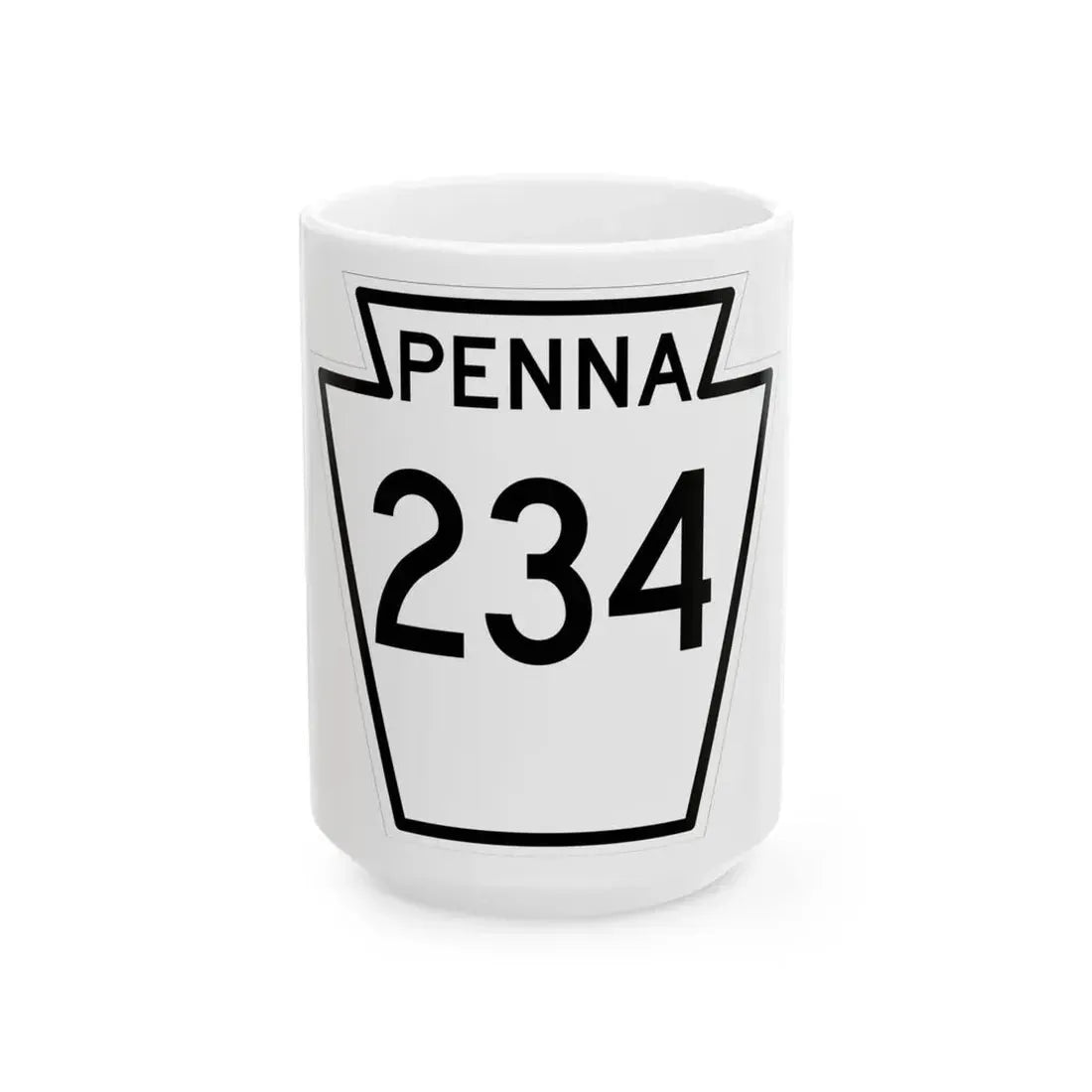 PA-234 1948 (Pennsylvania) (Road Sign) White Coffee Mug 15oz - Go Mug Yourself