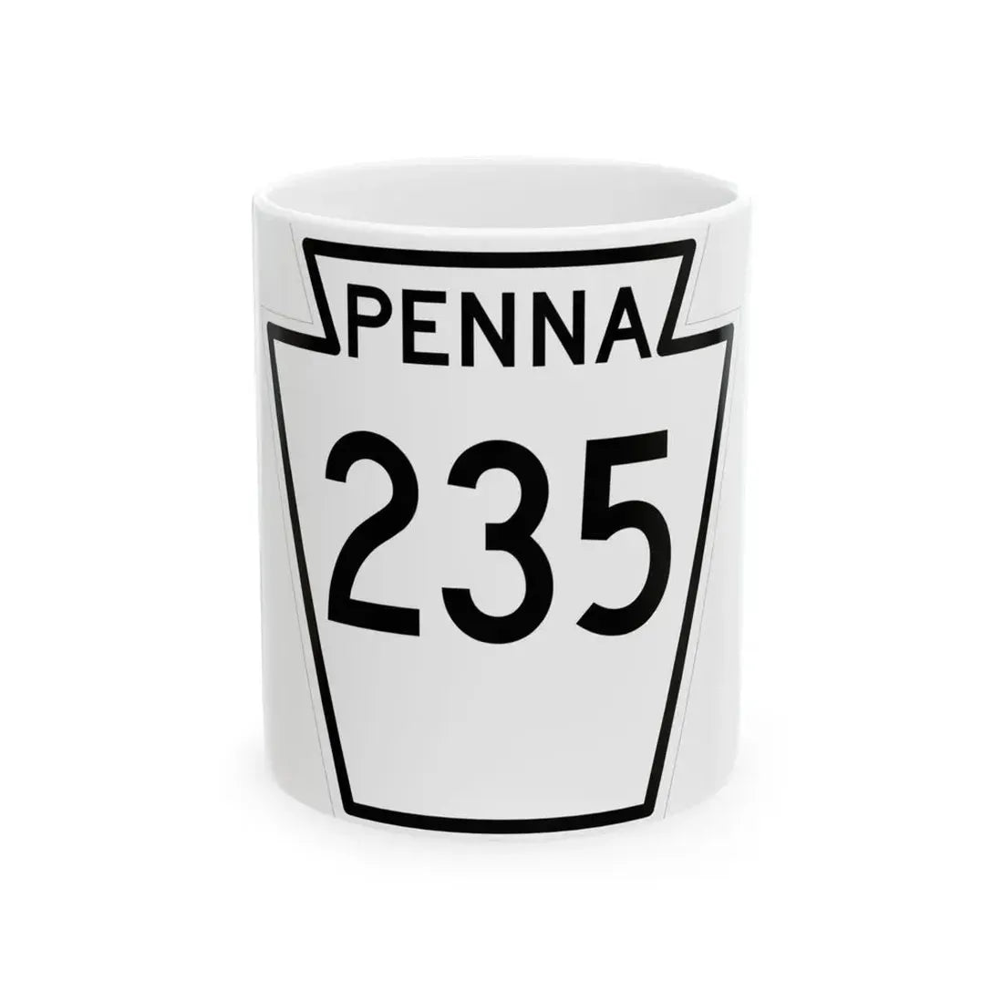 PA-235 1948 (Pennsylvania) (Road Sign) White Coffee Mug 11oz - Go Mug Yourself