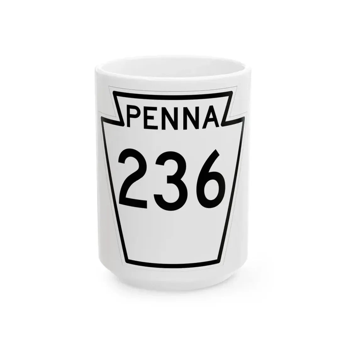 PA-236 1948 (Pennsylvania) (Road Sign) White Coffee Mug 15oz - Go Mug Yourself