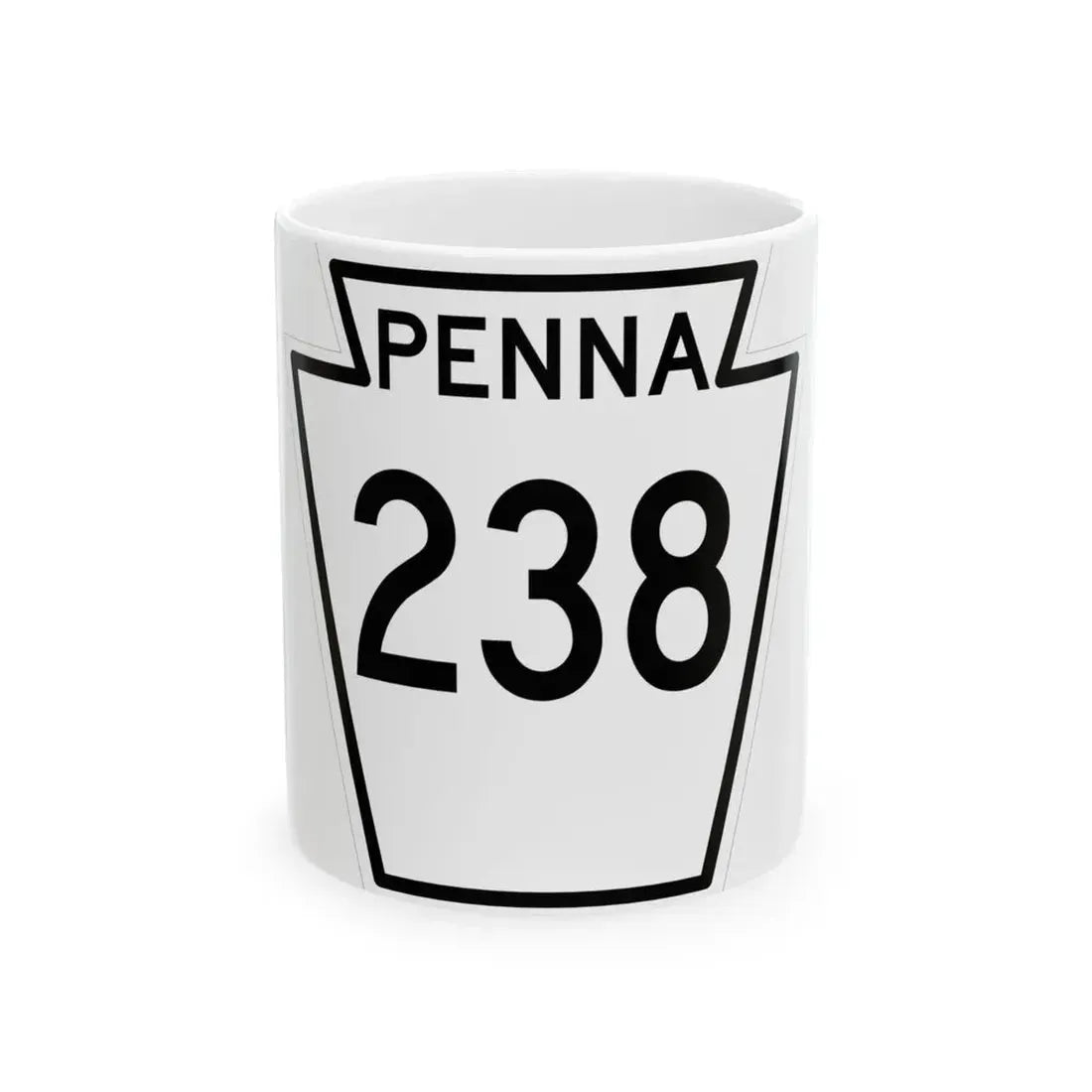 PA-238 1948 (Pennsylvania) (Road Sign) White Coffee Mug 11oz - Go Mug Yourself