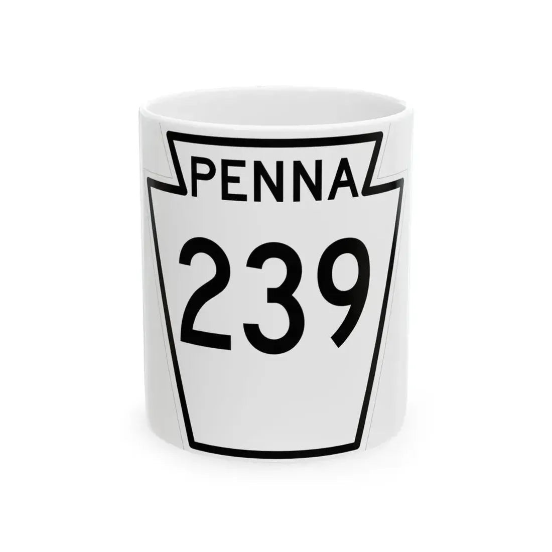 PA-239 1948 (Pennsylvania) (Road Sign) White Coffee Mug 11oz - Go Mug Yourself