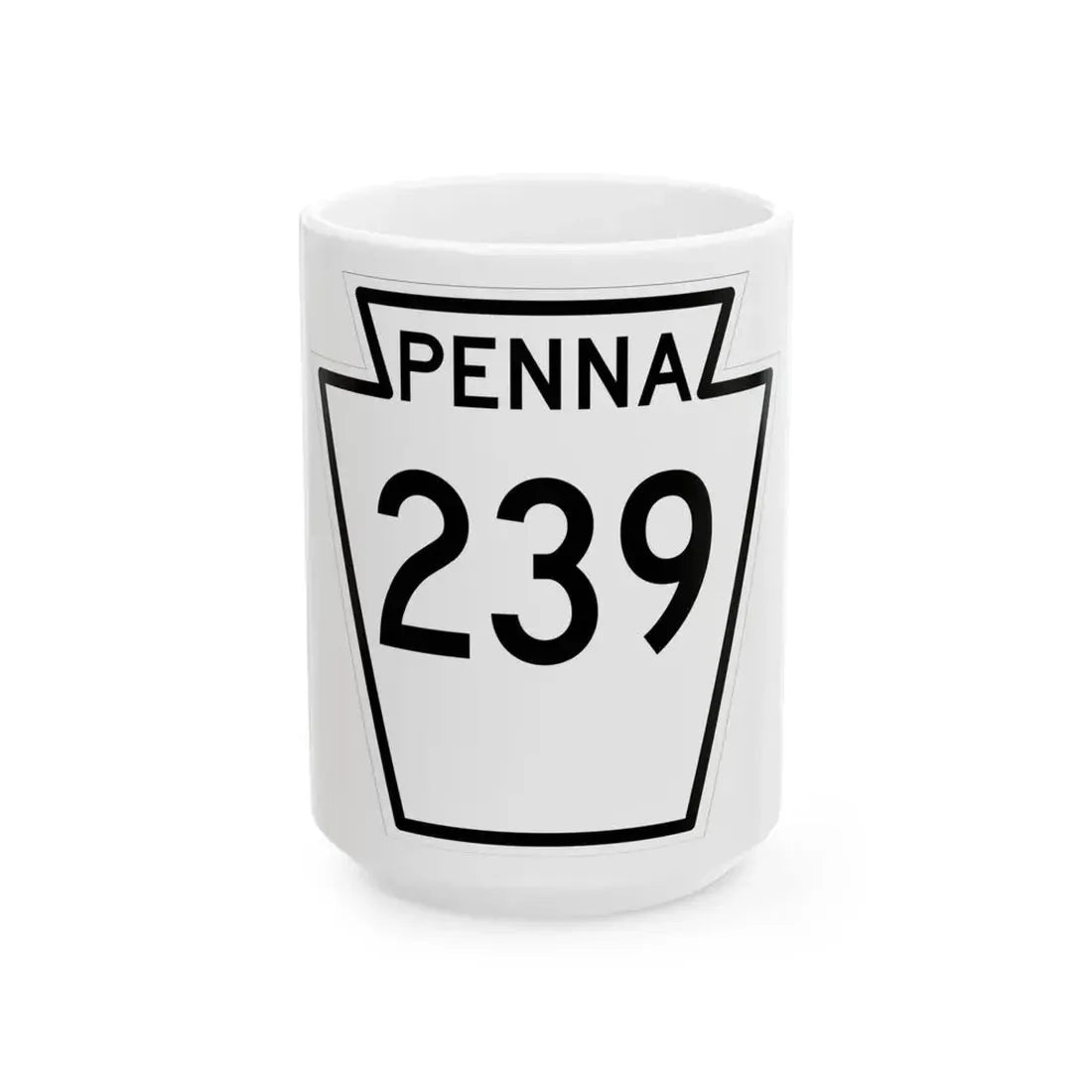 PA-239 1948 (Pennsylvania) (Road Sign) White Coffee Mug 15oz - Go Mug Yourself