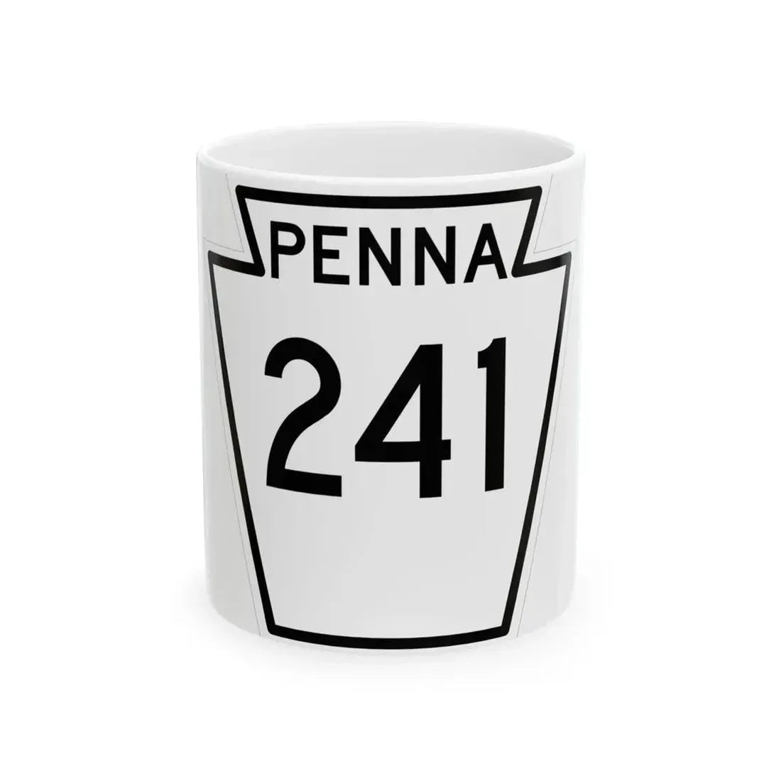 PA-241 1948 (Pennsylvania) (Road Sign) White Coffee Mug 11oz - Go Mug Yourself