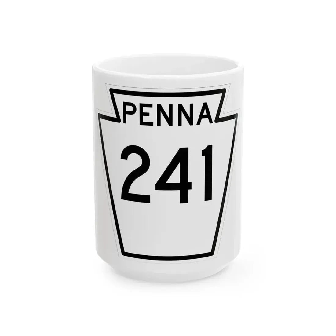 PA-241 1948 (Pennsylvania) (Road Sign) White Coffee Mug 15oz - Go Mug Yourself