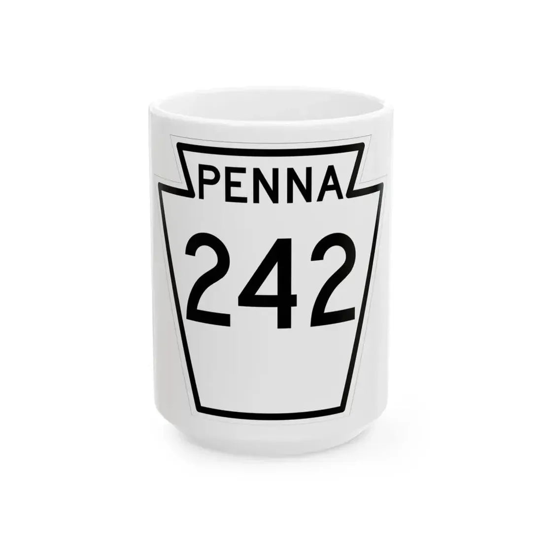 PA-242 1948 (Pennsylvania) (Road Sign) White Coffee Mug 15oz - Go Mug Yourself