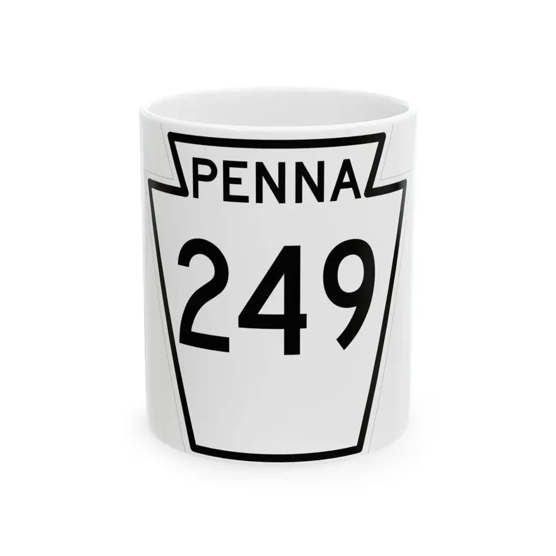 PA-249 1948 (Pennsylvania) (Road Sign) White Coffee Mug 11oz - Go Mug Yourself
