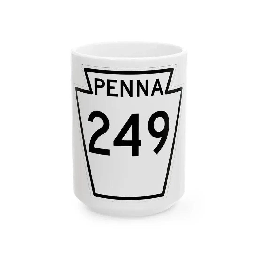 PA-249 1948 (Pennsylvania) (Road Sign) White Coffee Mug 15oz - Go Mug Yourself