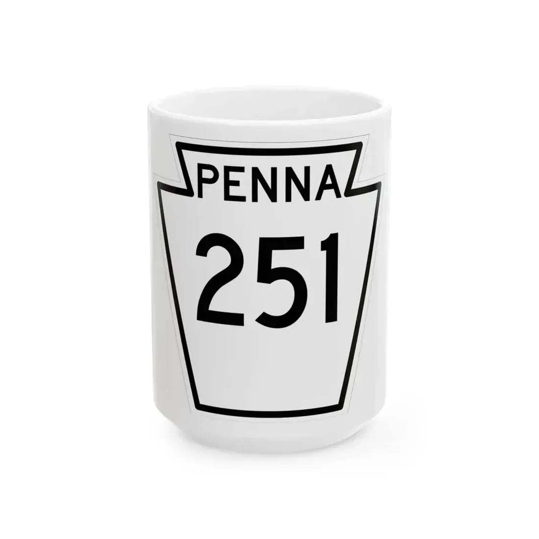PA-251 1948 (Pennsylvania) (Road Sign) White Coffee Mug 15oz - Go Mug Yourself