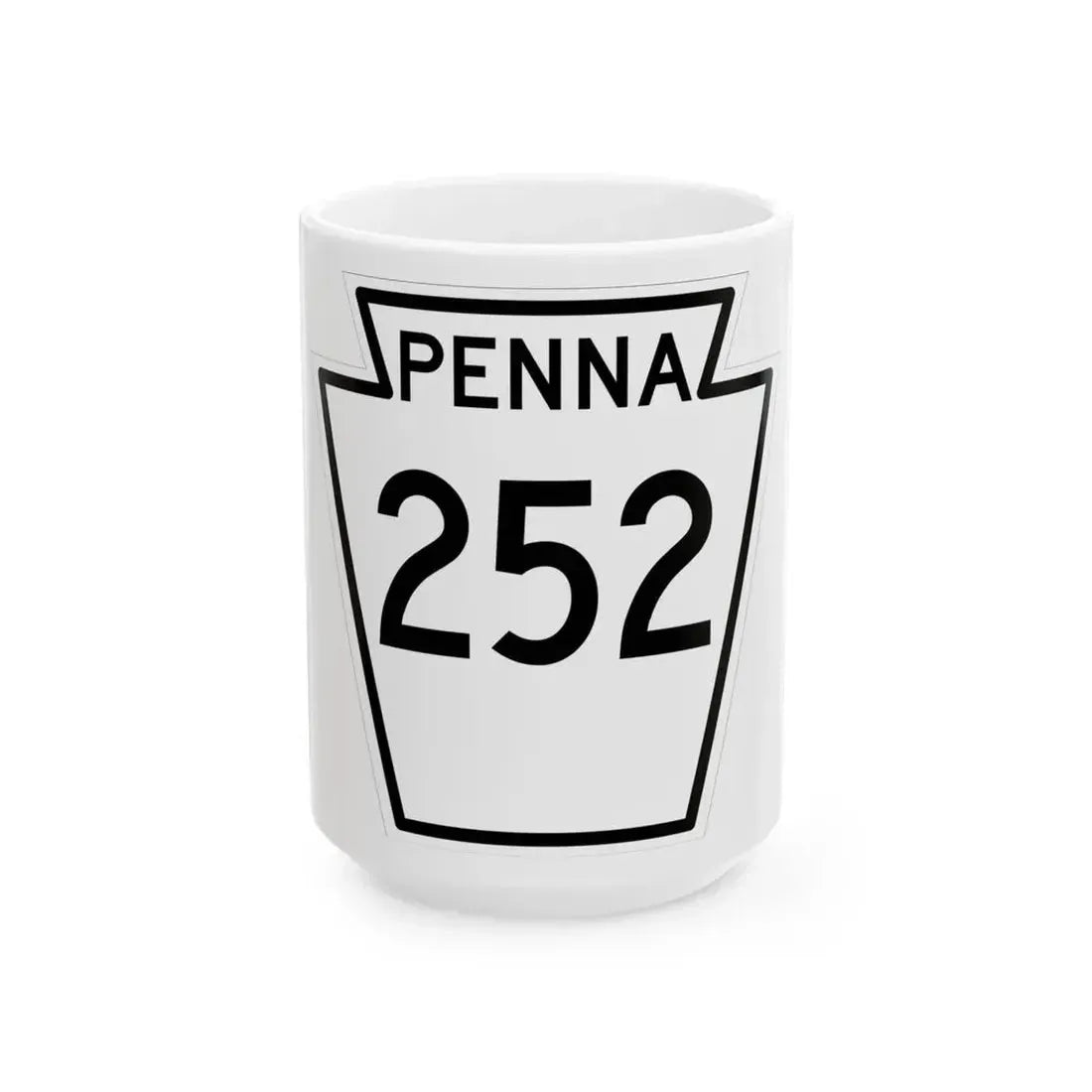 PA-252 1948 (Pennsylvania) (Road Sign) White Coffee Mug 15oz - Go Mug Yourself