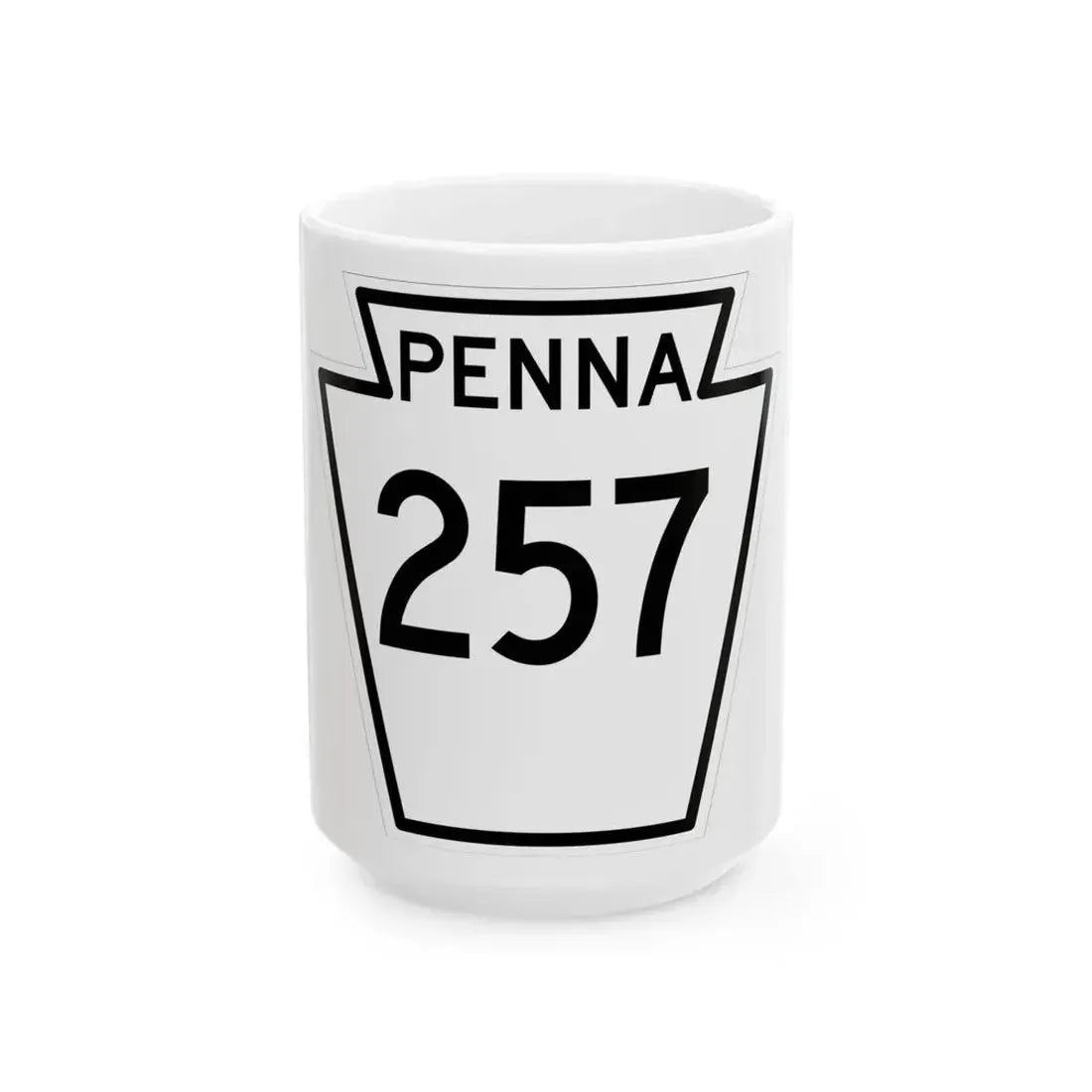 PA-257 1948 (Pennsylvania) (Road Sign) White Coffee Mug 15oz - Go Mug Yourself