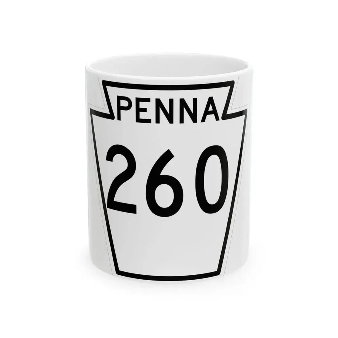 PA-260 1948 (Pennsylvania) (Road Sign) White Coffee Mug 11oz - Go Mug Yourself