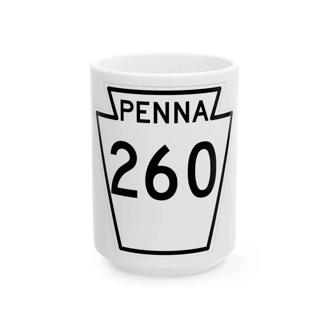 PA-260 1948 (Pennsylvania) (Road Sign) White Coffee Mug 15oz - Go Mug Yourself